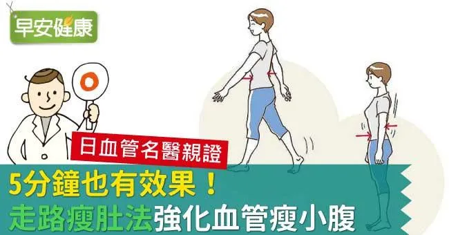 5分鐘也有效果！「走路瘦肚法」強化血管瘦小腹
