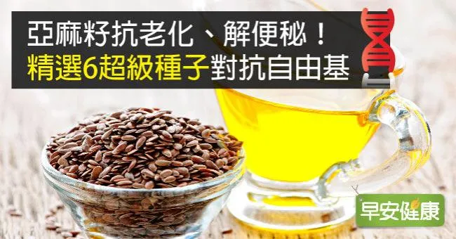 亞麻籽抗老化、解便秘！精選6超級種子對抗自由基