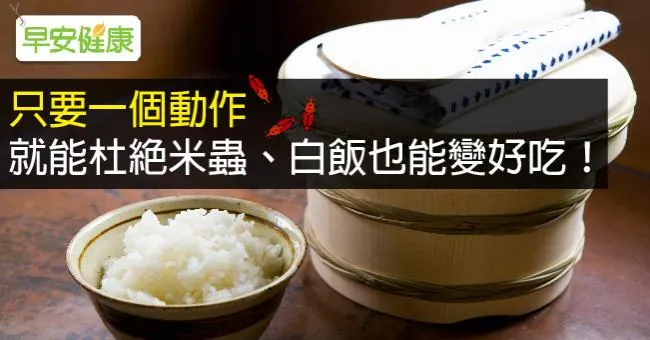 只要一個動作，就能杜絕米蟲、白飯也能變好吃！