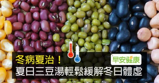 冬病夏治喝三豆湯！紅豆綠豆黑豆，緩解冬日體虛