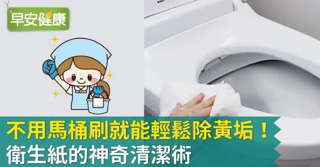 不用馬桶刷就能輕鬆除黃垢！衛生紙的神奇清潔術