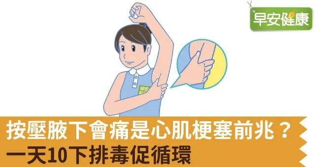 按壓腋下會痛是心肌梗塞前兆？一天10下排毒促循環
