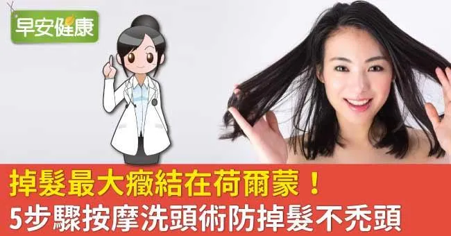 掉髮最大癥結在荷爾蒙！5步驟按摩洗頭術防掉髮不禿頭