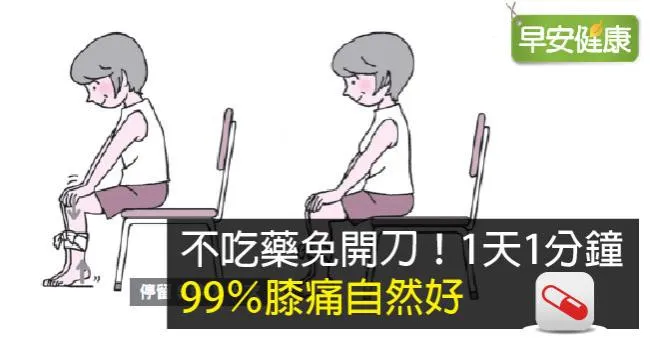 不吃藥免開刀！1天1分鐘，99％膝痛自然好
