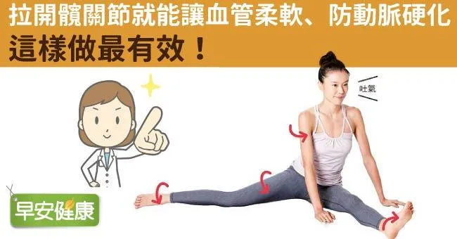 拉開髖關節就能讓血管柔軟、防動脈硬化，這樣做最有效