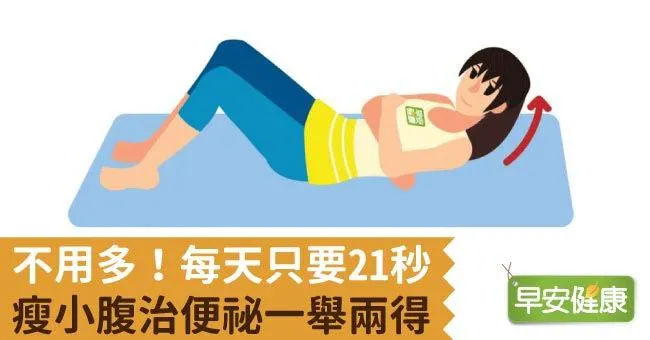 不用多！每天只要21秒，瘦小腹治便祕一舉兩得