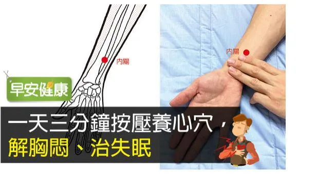 一天三分鐘按壓養心穴，解胸悶、治失眠