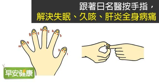 跟著日名醫按手指，解決失眠、久咳、肝炎全身病痛