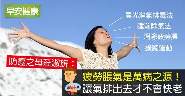 疲勞脹氣是萬病之源！讓氣排出去才不會快老