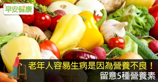 老年人容易生病是因為營養不良！留意5種營養素