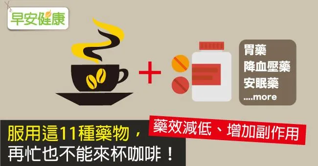 服用這11種藥物，再忙也不能來杯咖啡！