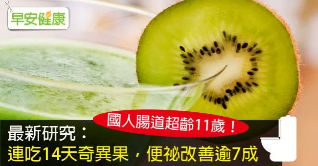最新研究：連吃14天奇異果，便祕改善逾7成