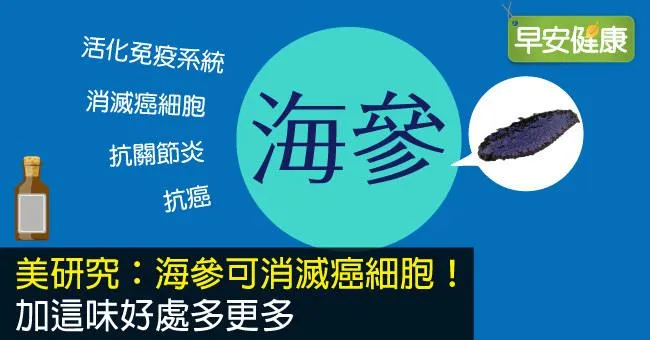 美研究：海參可消滅癌細胞！加這味好處多更多