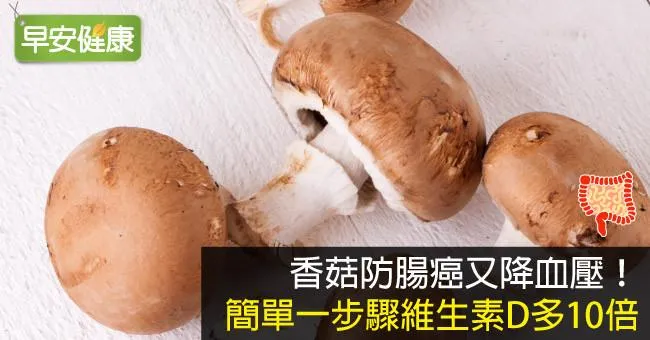 香菇防腸癌又降血壓！簡單一步驟維生素D多10倍