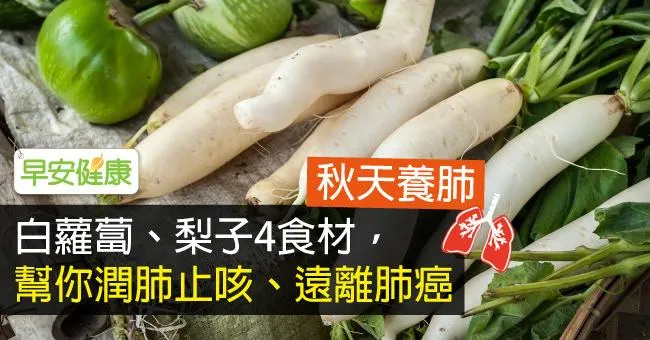 白蘿蔔、梨子4食材，幫你潤肺止咳、遠離肺癌
