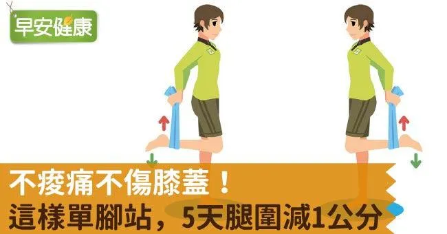 不痠痛不傷膝蓋！這樣單腳站，5天腿圍減1公分