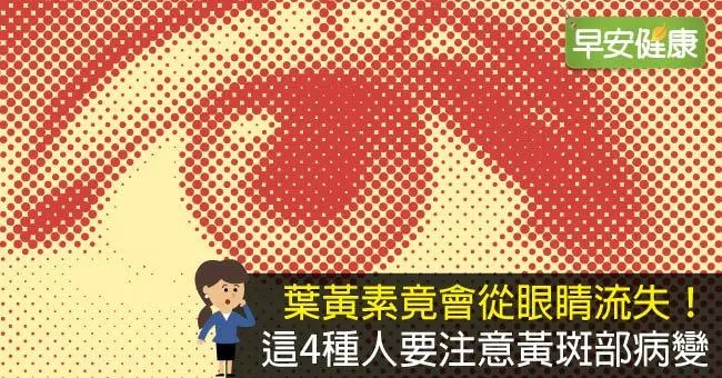 葉黃素竟會從眼睛流失！這4種人要注意黃斑部病變
