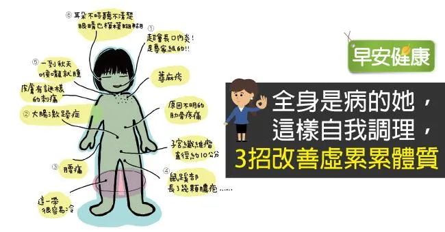 全身是病的她，這樣自我調理，3招改善虛累累體質