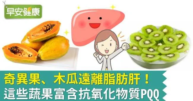 奇異果、木瓜遠離脂肪肝！這些蔬果富含抗氧化物質PQQ