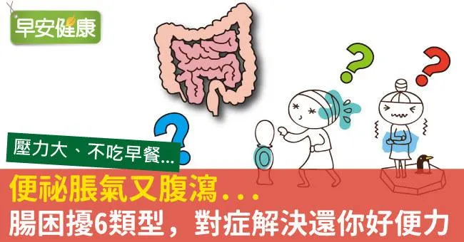 便祕脹氣又腹瀉...腸困擾6類型，對症解決還你好便力