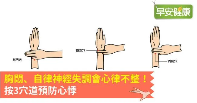 心律不整怎麼辦？按3穴道減少心律不整、預防心悸