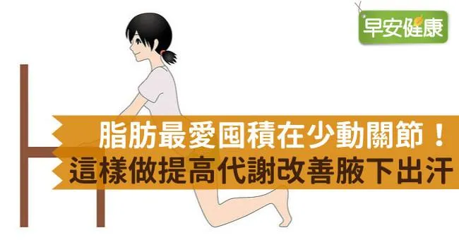 脂肪最愛囤積在少動關節！這樣做提高代謝改善腋下出汗