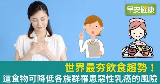 世界最夯飲食趨勢！這食物可降低各族群罹患惡性乳癌的風險