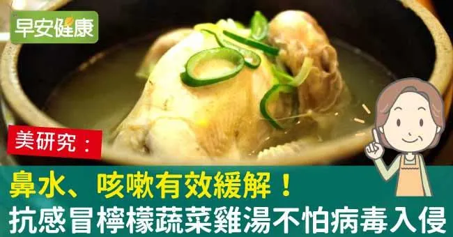 鼻水、咳嗽有效緩解！抗感冒檸檬蔬菜雞湯不怕病毒入侵