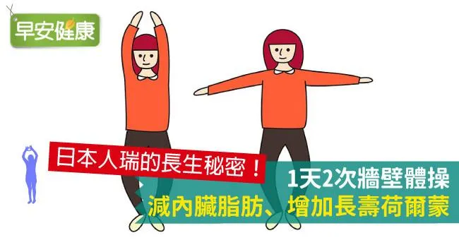 1天2次牆壁體操，減內臟脂肪、增加長壽荷爾蒙