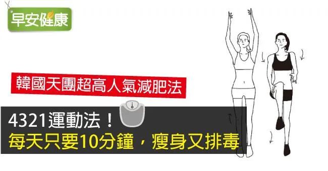 4321瘦身運動法！瘦身運動每天只要10分鐘