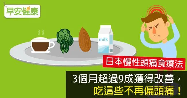 3個月超過9成獲得改善，吃這些不再偏頭痛！