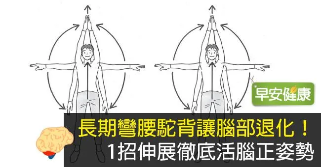 長期彎腰駝背讓腦部退化！1招伸展徹底活腦正姿勢