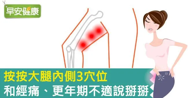 按按大腿內側3穴位，和經痛、更年期不適說掰掰