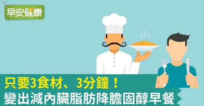 只要3食材、3分鐘！變出減內臟脂肪降膽固醇早餐