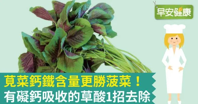 莧菜鈣鐵含量更勝菠菜！有礙鈣吸收的草酸1招去除
