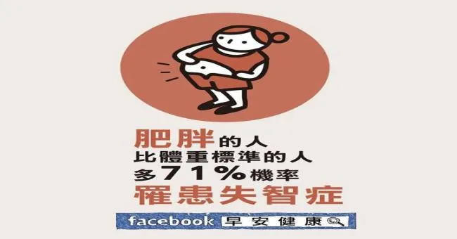肥胖的人比標準體重的人多71％機率罹患失智症