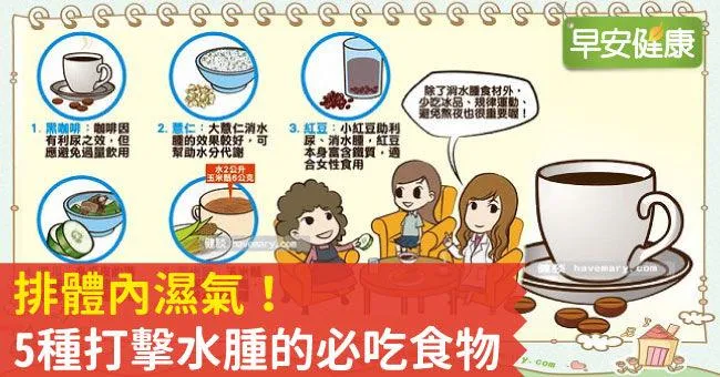 排體內濕氣！5種打擊水腫的必吃食物