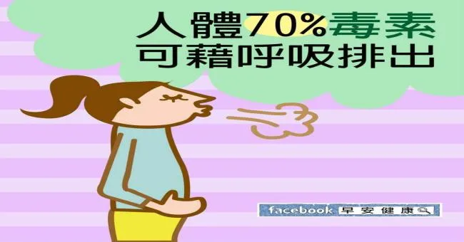 人體70％毒素可藉呼吸排出