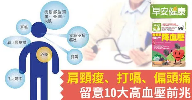 肩頸痠、打嗝、偏頭痛，留意10大高血壓前兆