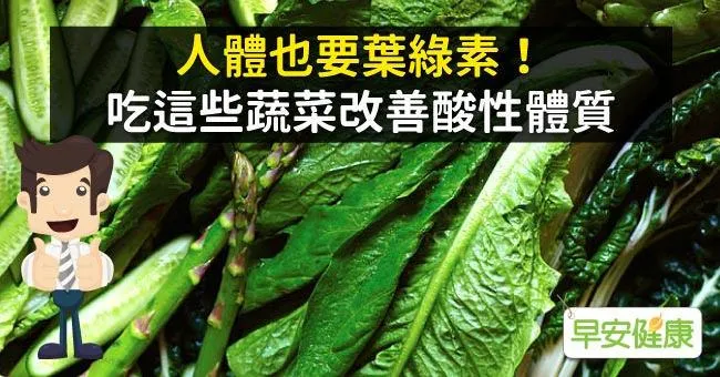 人體也要葉綠素！吃這些蔬菜助排毒強免疫