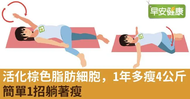 活化棕色脂肪細胞，1年多瘦4公斤！簡單1招躺著瘦