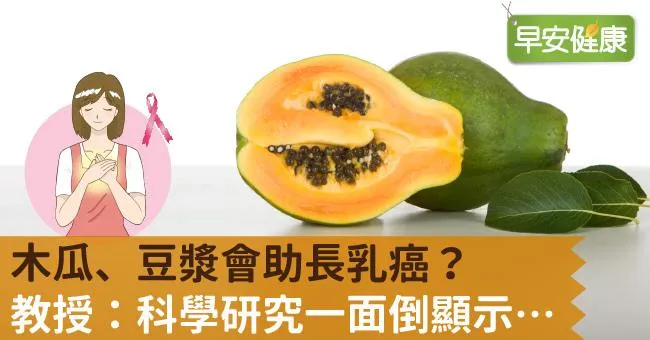 木瓜、豆漿會助長乳癌？教授：科學研究一面倒顯示…