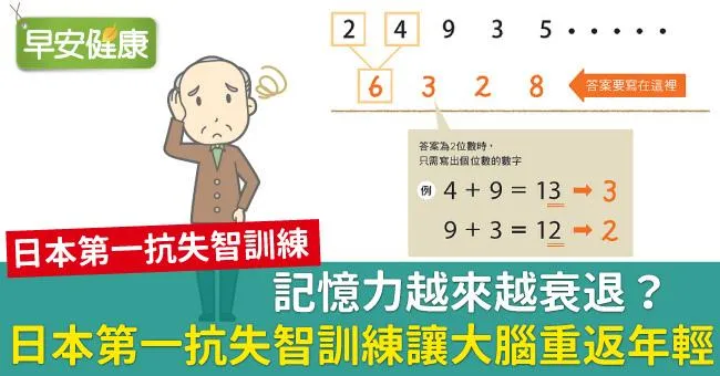 記憶力越來越衰退？日本第一抗失智訓練讓大腦重返年輕