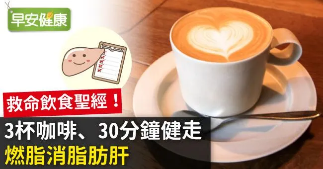 救命飲食聖經！3杯咖啡、30分鐘健走，燃脂消脂肪肝