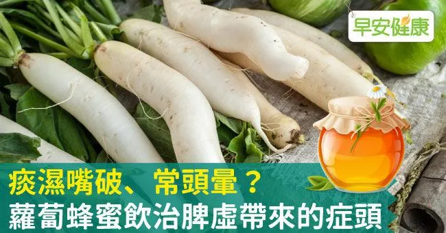 痰濕嘴破、常頭暈？蘿蔔蜂蜜飲治脾虛帶來的症頭