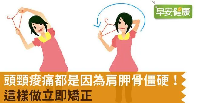 頭頸痠痛都是因為肩胛骨僵硬！這樣做立即矯正
