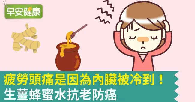 疲勞頭痛是因為內臟被冷到！生薑蜂蜜水抗老防癌