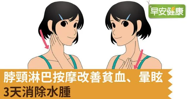 脖頸淋巴按摩改善貧血、暈眩，3天消除水腫