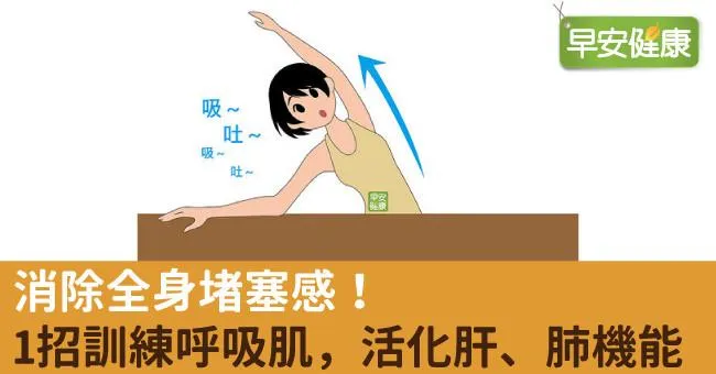 消除全身堵塞感！1招訓練呼吸肌，活化肝、肺機能