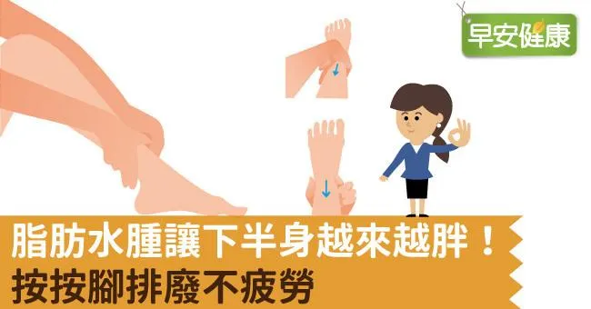 脂肪水腫讓下半身越來越胖！按按腳排廢不疲勞